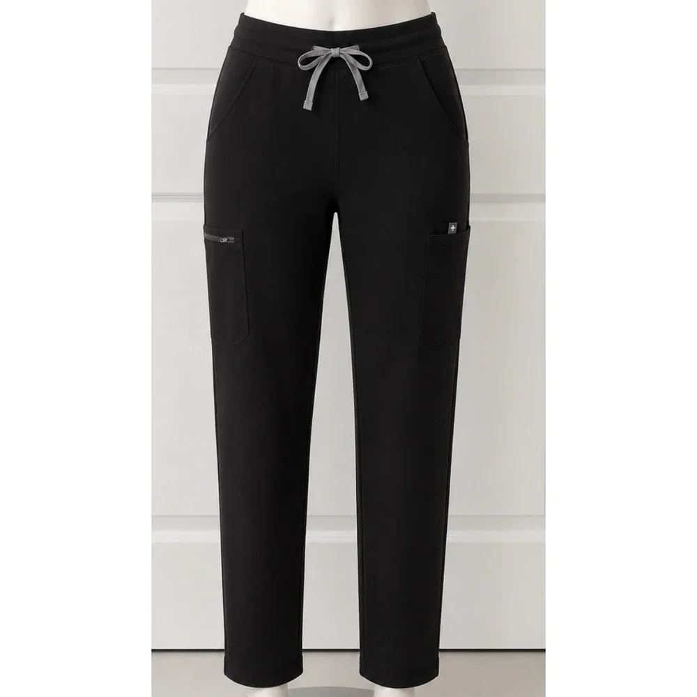 FIGS Women's Cargo Pants Scrub Bottoms Size Medium M Color Black Side Pockets